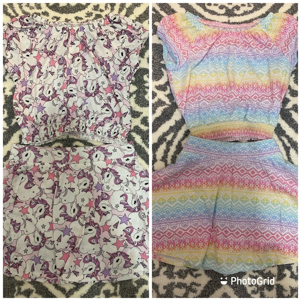 2 sets of skirts and top size 10/12
